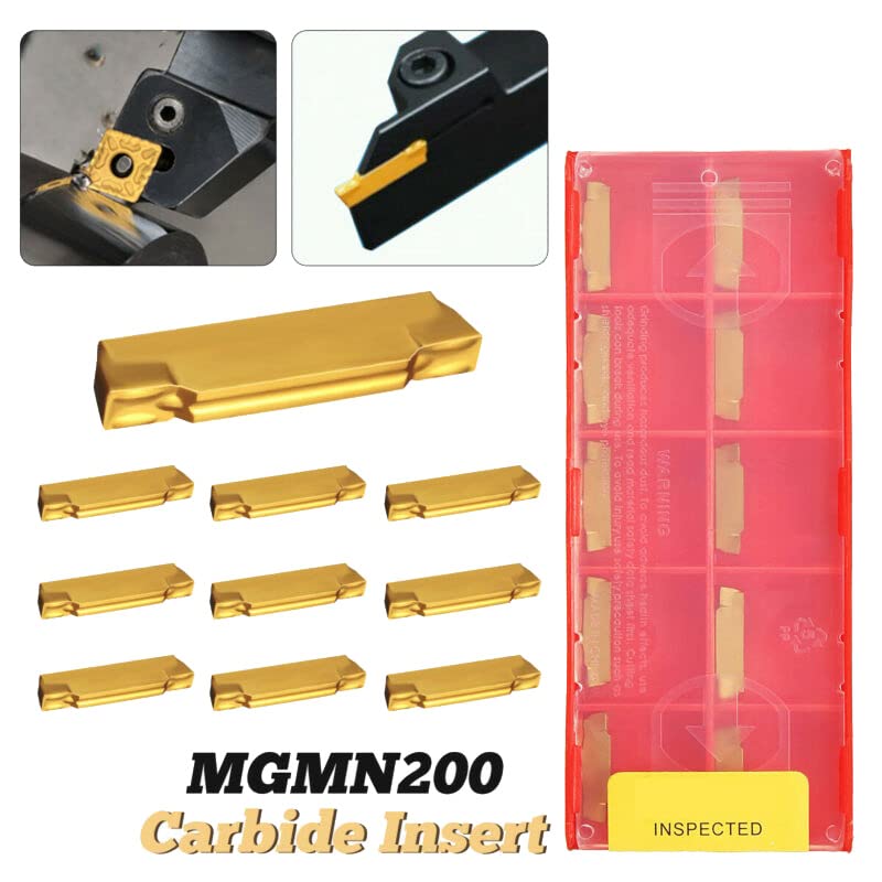 MGMN200-G 2mm Wide Carbide Insert for MGEHR MGIVR Groove Cutter (Pack of 10)