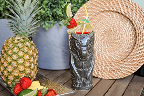 Geeki Tikis Game Of Thrones Drogon the Dragon Mug | Official Game Of Thrones Tiki Style Ceramic Cup | Holds 20 Ounces