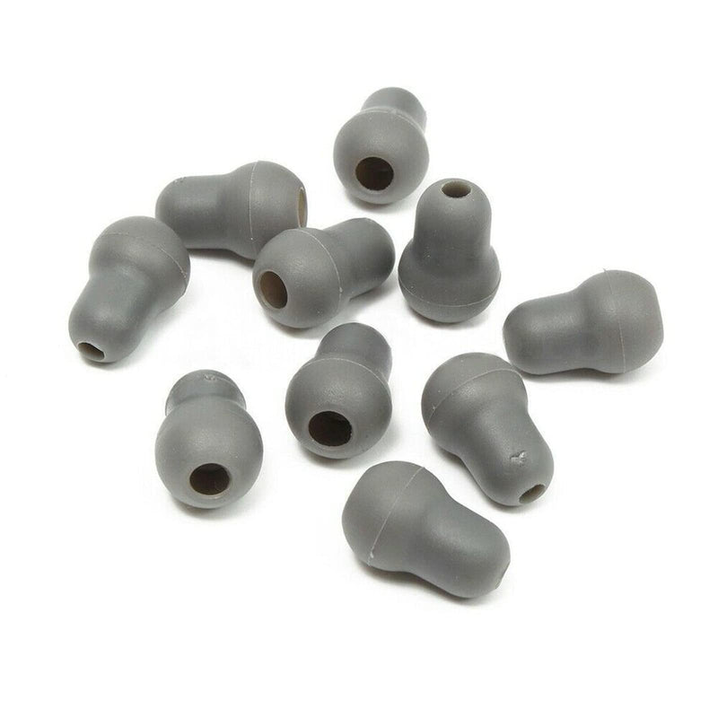 [Australia - AusPower] - 10Pcs Silicone Soft Earplug Eartips Earpieces for Littmann Stethoscope Reusable Grey 