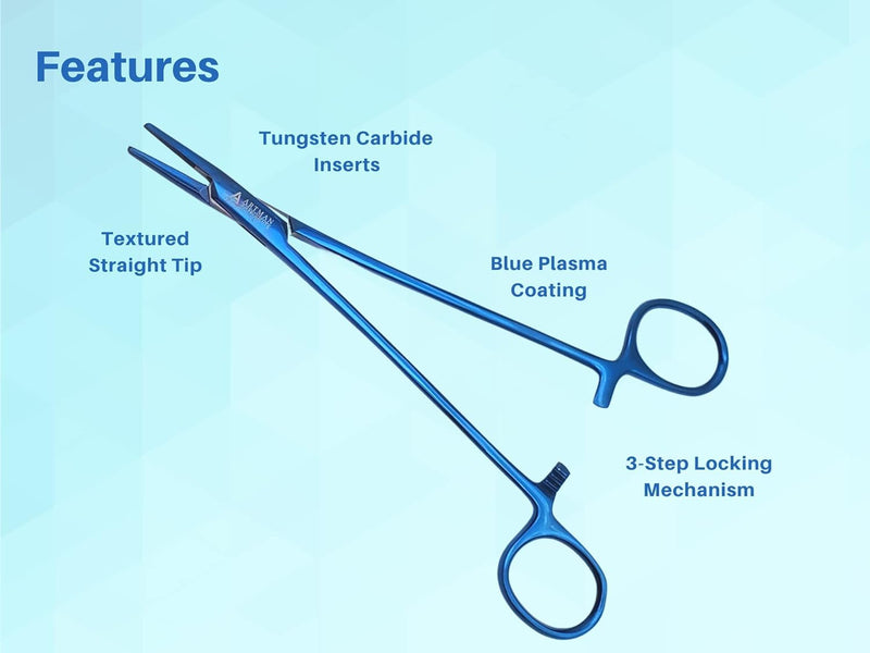 [Australia - AusPower] - Mayo Hegar Needle Holder Surgical Needle Driver Clamp Forceps with Tungsten Carbide Inserts by ARTMAN (7 inches) 7 inches 