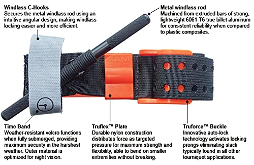 [Australia - AusPower] - SAM XT Tourniquet - Orange (Metal Windlass) 