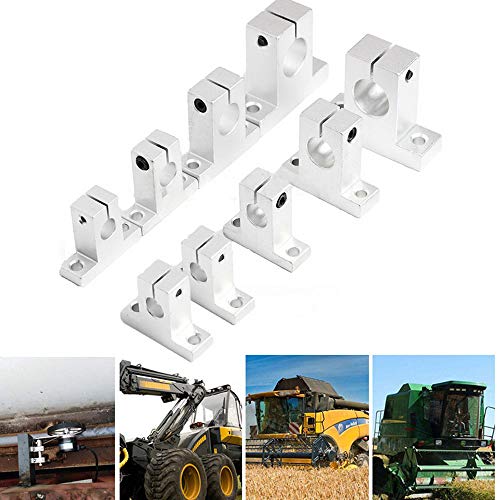 SK20 Linear Shaft Support Bracket, 4 Pcs 20mm Aluminum Linear Rail Shaft Guide Support Bracket Vertical Optical Axis Holder SK20