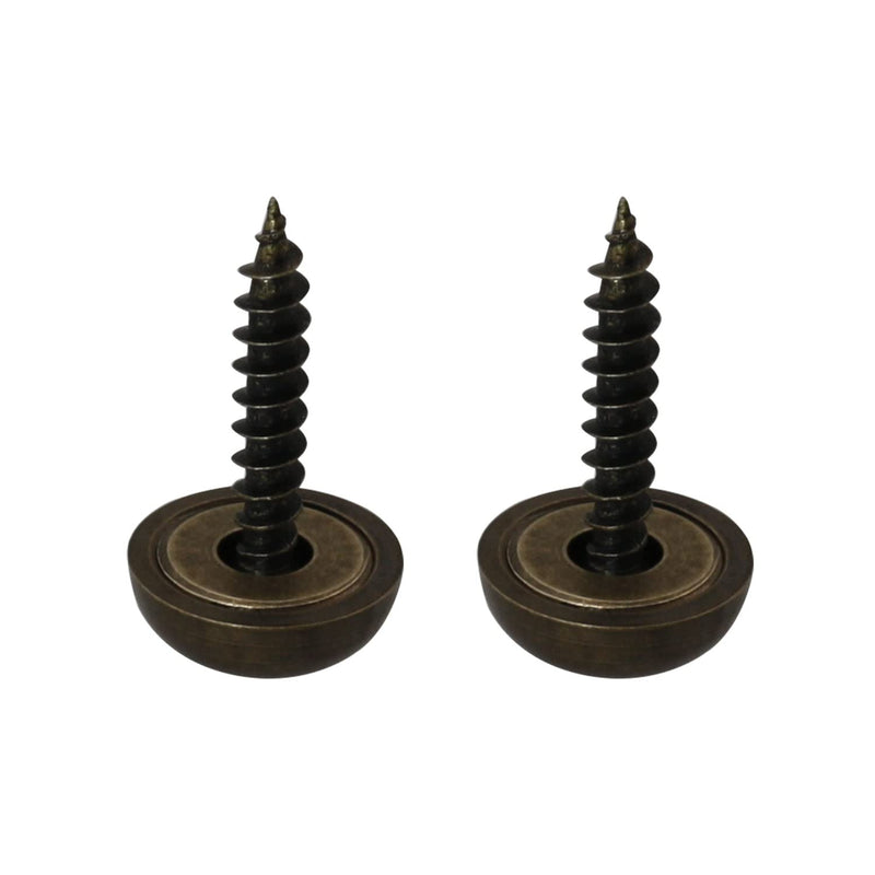 [Australia - AusPower] - 8pcs Pure Brass Decorative Screws with Caps Used as Mirror Screw Mirror Fixing Screws Cover Self-Tapping Screws (15mm, Bronze) 