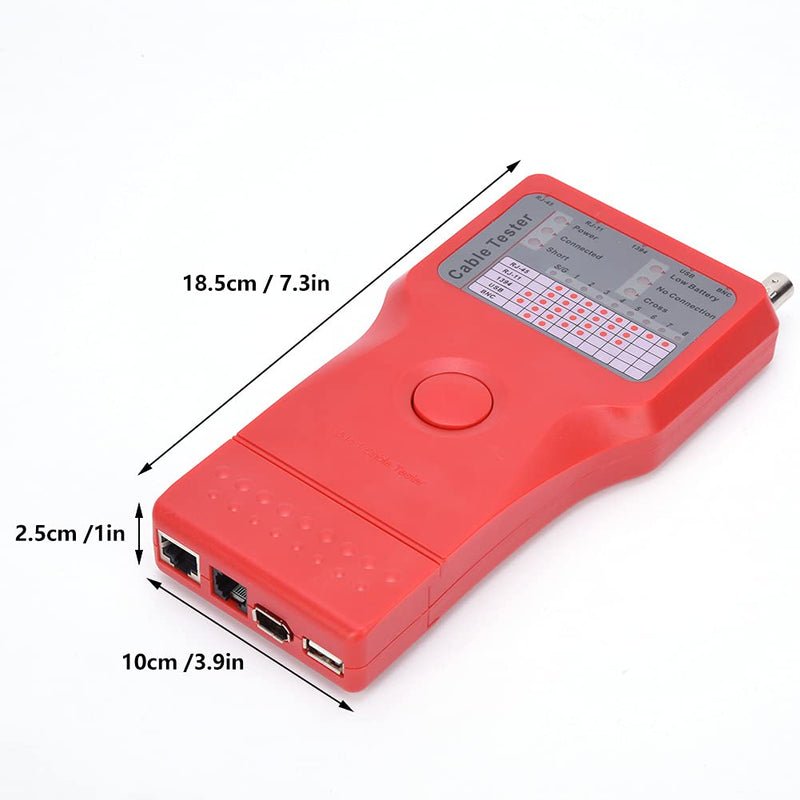 [Australia - AusPower] - 5 in 1 Multifunctional Network Cable Tester 1394 Line Tester BNC Meter with Remote Unit 