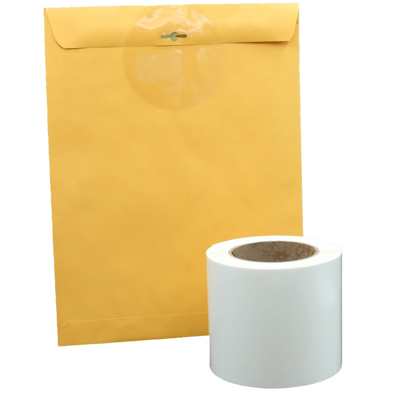 Ultra Clear Wafer Seals Labels – 4 Inch Round Transparent BOPP Stickers, 500 Total Adhesive Seals on a Roll for Mailing, Packaging, Envelopes, Retail, and Shipping – Made in the USA