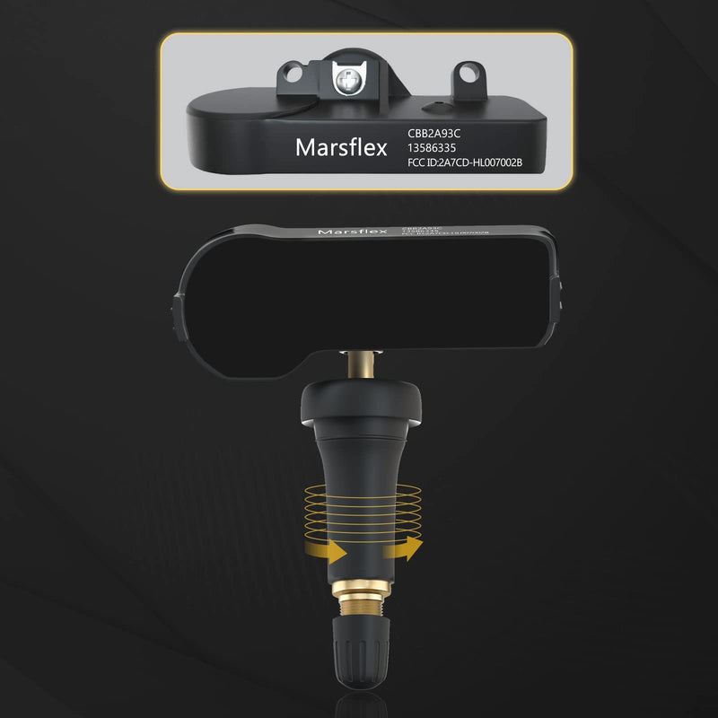 [Australia - AusPower] - Marsflex TPMS Sensor Fit for Chevy GMC Buick Cadillac Saturn Pontiac SAAB, Tire Pressure Monitoring System Replacement OE: 13586335 13598771 13598772 20923680 25920615 13516164, 315MHz 4pcs 4 sensors 13598771 