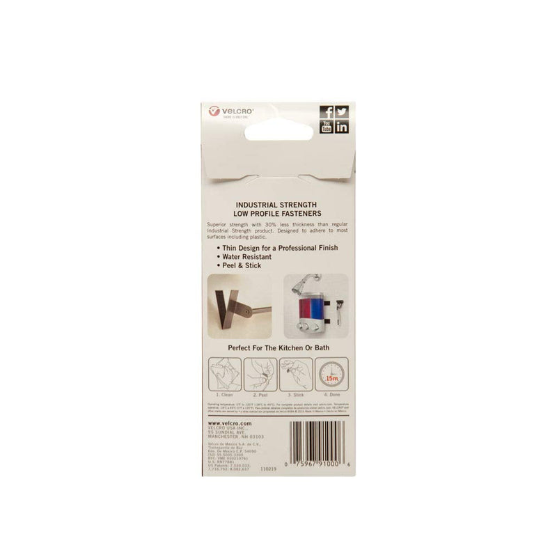 [Australia - AusPower] - VELCRO Brand 1in x 3/4in Industrial Fasteners | Low Profile Thin Design | Professional Grade Heavy Duty Strength | Indoor Outdoor Use Ovals, 10 Sets, Black 1 Count (Pack of 1) 