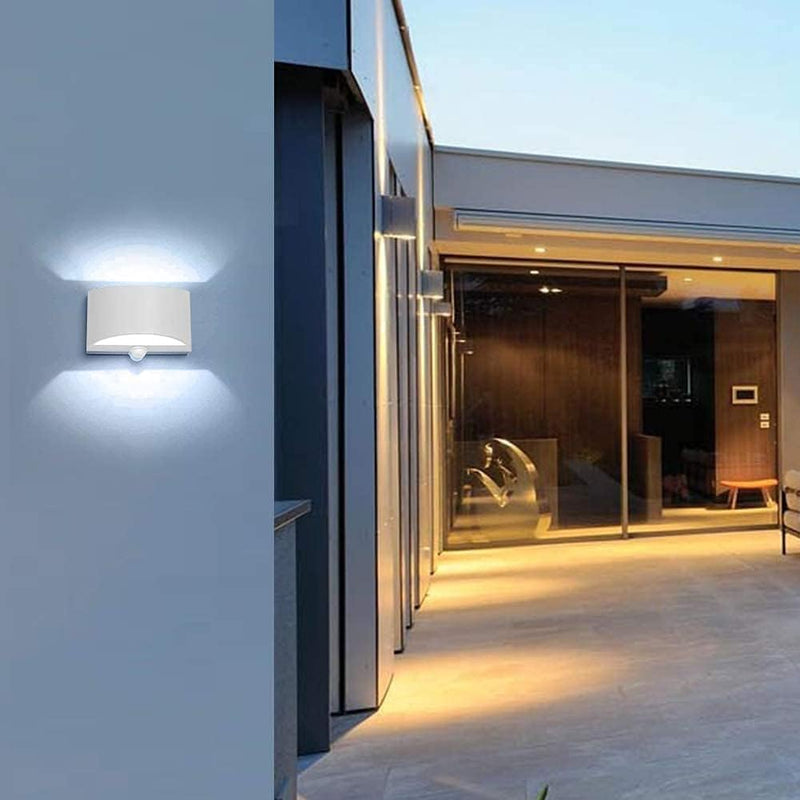 [Australia - AusPower] - SERDEN LED Hardwired Motion Sensor Light Indoor Wall Sconce, Motion Sensor Wall Light Indoor Sconce Wall Aluminum Modern Wall Sconce for Living Room Hallway Stair 7W Cool White(Not Battery Operated) 1 PACK 6000K Cool White 