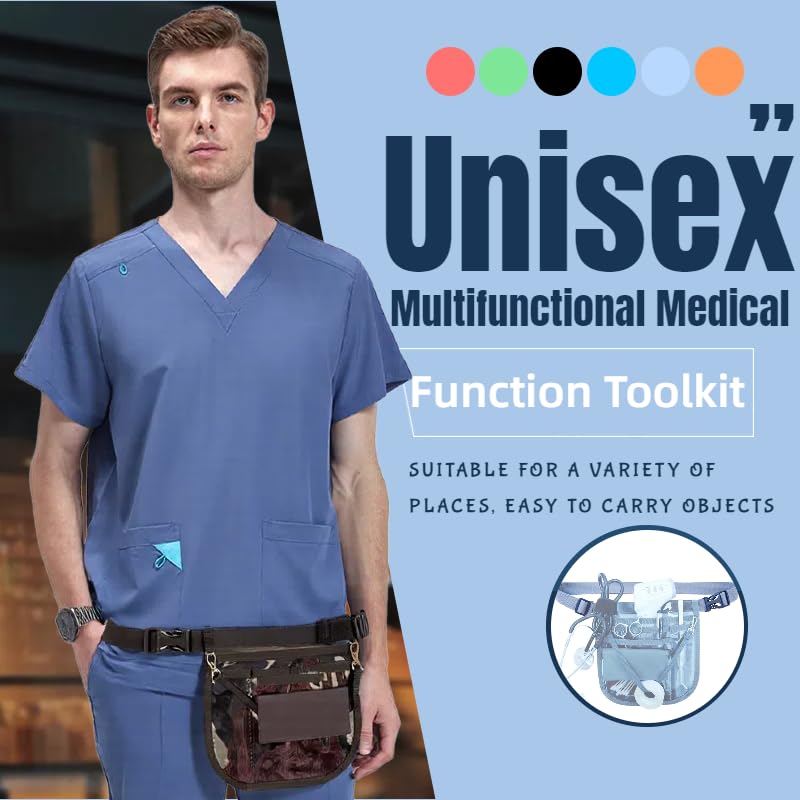 [Australia - AusPower] - Nurse Fanny Pack Medical Waist Bag Medical Gear Pockets Storage for Stethoscopes,Bandage Scissors and Other Medical Supplies（Fluorescent Green） Fluorescent green 