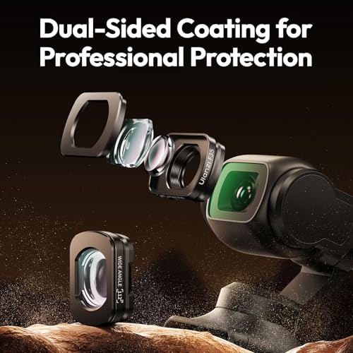 ULANZI F35 Wide Angle Lens for Pocket 3/Xtra Muse, 112° Wide-Angle Lens