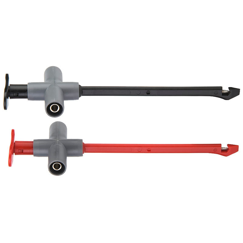 [Australia - AusPower] - Multimeter Test Probes P5010 Puncture Clips 4mm Plugs 2 Pack Electrical Testing Accessories 