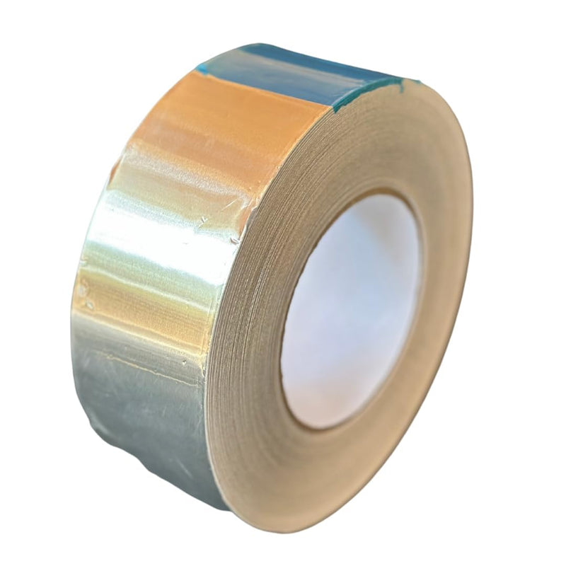 BlueTex InsulationㅤHVAC Aluminum Foil Tape 2 inch x 75 Yards (225 feet) 4 mil, Heavy-Duty Silver Duct Tape Metallic, High/Low Temperatures Aluminum Tape for Ductwork, Insulation & Vapor Barrier Seams 2" wide x 225' long