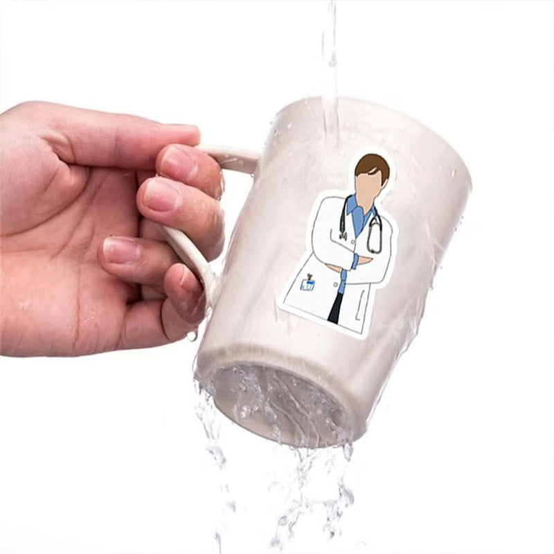Medical Nursing Stickers |50Pcs Hospital Doctor Nurse Waterproof Vinyl | Removable Reusable Peel & Stick Decals Decoration for Water Bottles Bicycle Laptop Luggage Mobile Phone Skateboard Guitar Medical Nursing