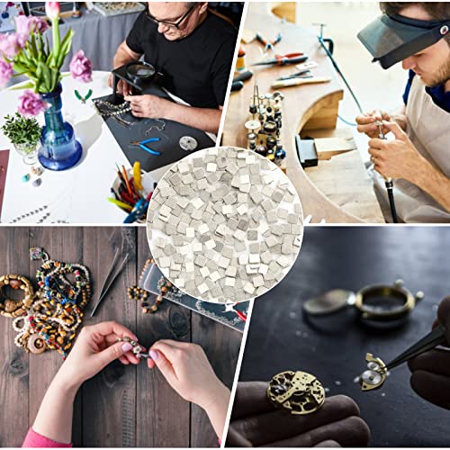 Grevosea 4.5 Grams Silver Soldering for Jewelery Precut Chips Soldering Jewelry Soldering Kit Soldering Tab Ultra Tiny Medium Density Easy Soldering for Jewelery 2x2mm 750°C