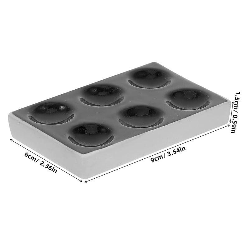 [Australia - AusPower] - OUNONA Porcelain Ceramic Reaction Plate Set 3Pcs Spot Plates for Laboratory Use High Temperature Resistant Corrosion Proof Accurate Testing 