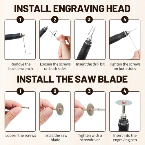 Engraving Pen Kit for Metal Wood Glass Etching DIY Jewelry Making Crafts