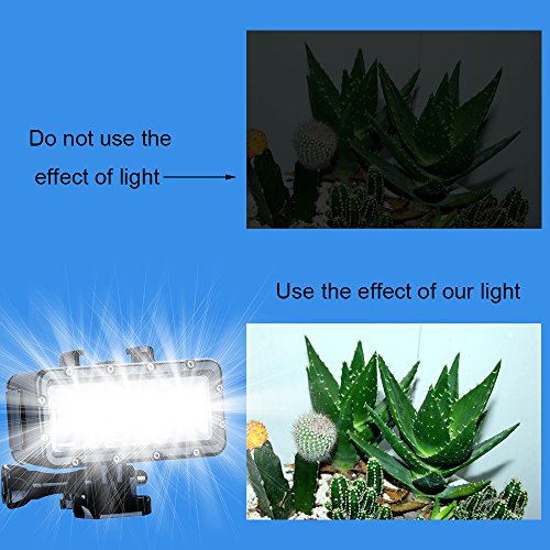 Suptig Waterproof High Power Dimmable Dual Battery Fill Night Diving Underwater Light for Gopro Hero 13, 12, 11/10/9/8/7/6/5/4/3+/3, Akaso, DJI Osmo, Insta 360