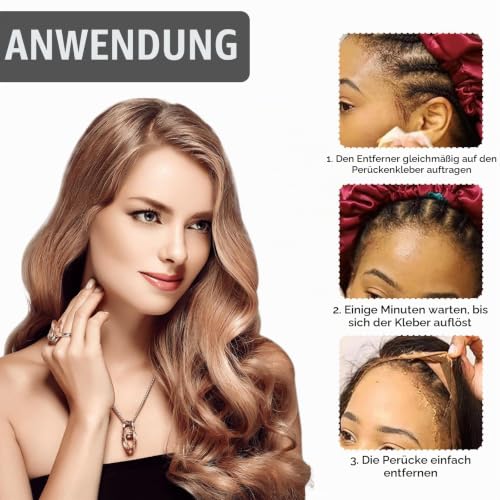 Roinaid Pack of 2 Tape Remover for Extensions Removal Bonding Removal of Adhesive Residue Cosmetic Hair Systems
