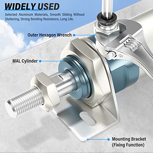 TAILONZ MAL Air Cylinder 32mm Bore 100mm Stroke with Y Connector (1Pc)