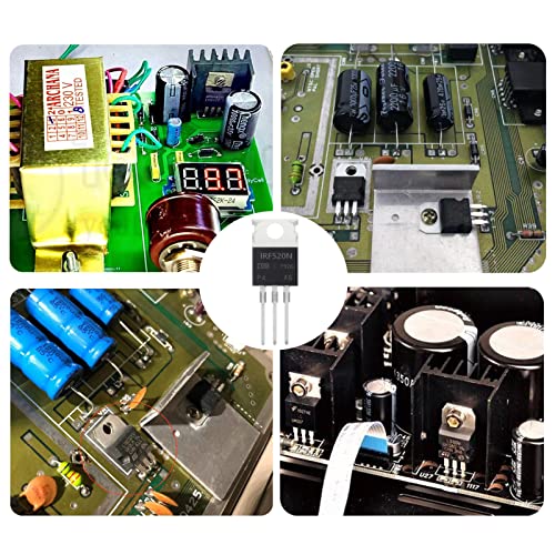 AUKENIEN Mosfet Transistor Kit 12 Values 60 Pieces IRFZ44N IRF510N IRF520N IRF530N IRF540N IRF640N IRF740 IRF820 IRF830 IRF840 IRF3205 IRF9540N TO-222 0 MosfetTransistors