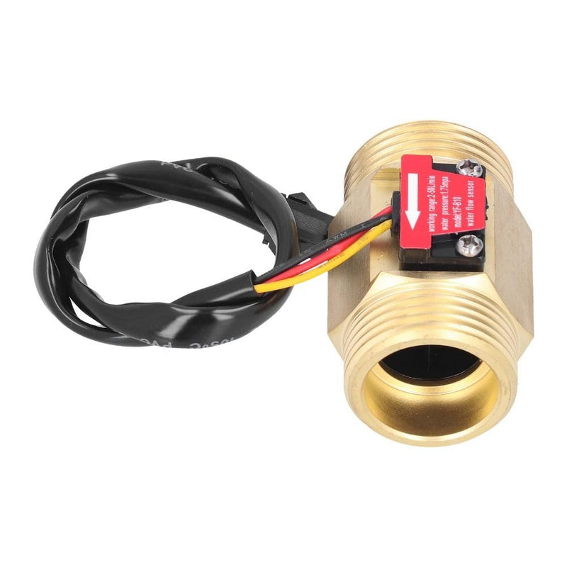 [Australia - AusPower] - G1 Male Thread Brass Water Flow Sensor,Hall Effect Liquid Flowmeter Fluidmeter Counte,2-50L/min 
