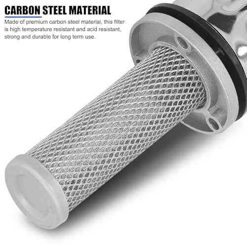 Replacement for Hydraulic Oil Filler Strainer for Oil Container, Carbon Steel Filling Strainer Vent Cap Assembly for Car Vehicle Excavator Tractor, 28mm Flange Installation
