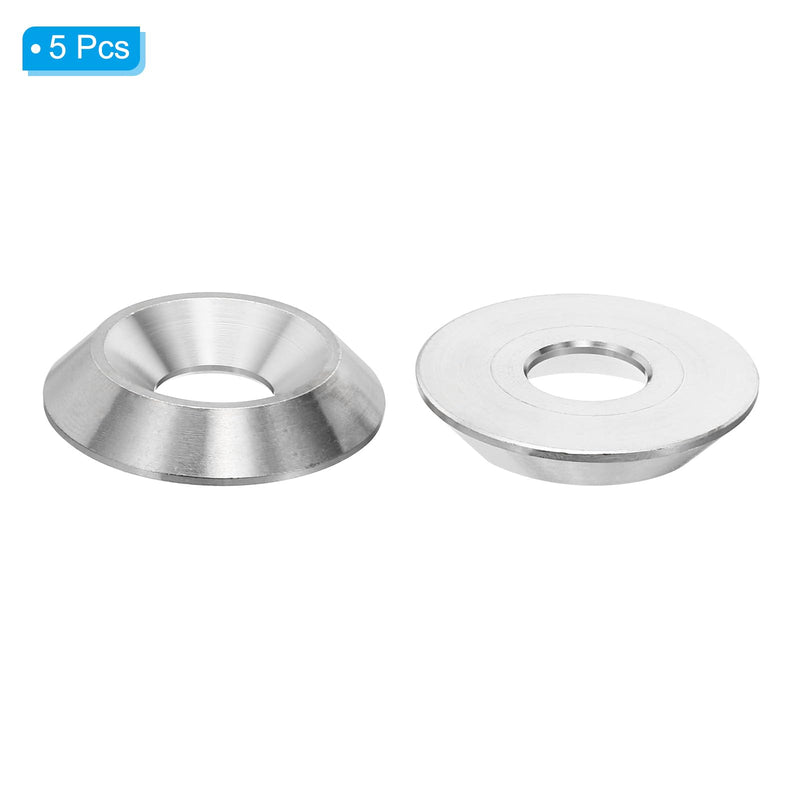 [Australia - AusPower] - PATIKIL M10 Finish Countersunk Washer, 5pcs 30mm Dia. 5.5mm Tall Solid 304 Stainless Steel CNC Finish Cup Washer Screw Head Gasket for Industrial Construction M10 x 30mm x 5.5mm 