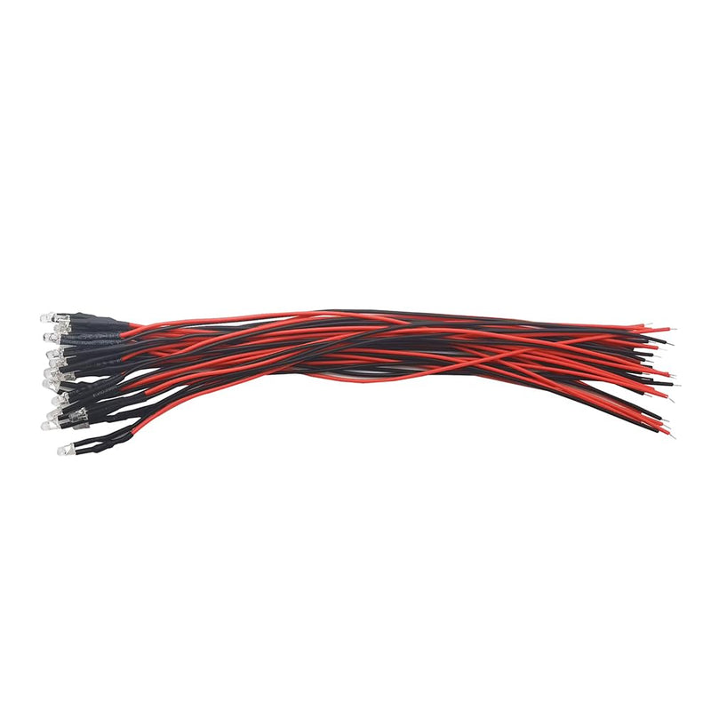 Pack of 35 (7 Colors x 5 Pieces) 5 mm Candle Flickering Lights LED Diodes Pre Wired 7.9 Inch DC 9-12 V Lights Assortment Emitting Bulb Lamp Set Variety Color Warm White Red Yellow Green Blue Orange 7 Colors Candle Flickering 5MM