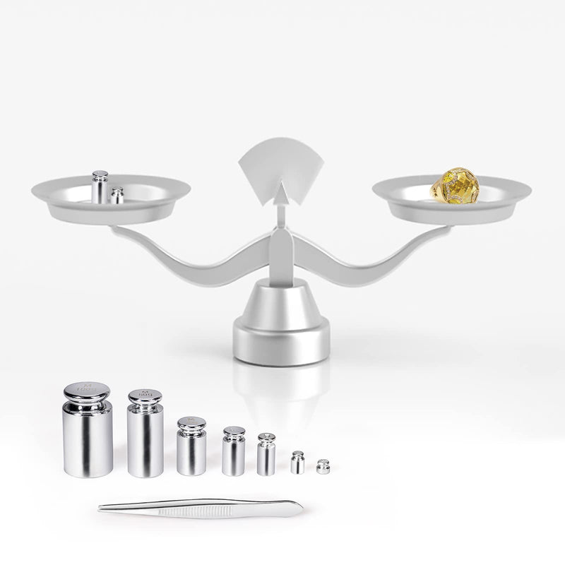 [Australia - AusPower] - ACCT Calibration Weight, 1g 2g 5g 10g 20g 50g 100g Calibration Gram Scale Weight Set for Digital Scale Balance, small weights for crafts,1 Piece Calibration Weight Tweezers(Silver) Large 