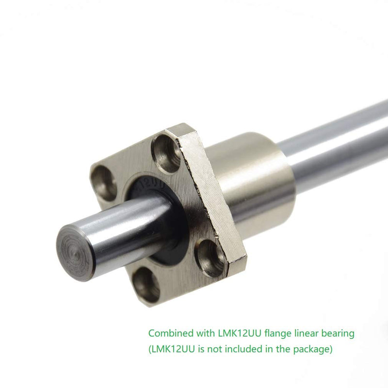 12mm x 550mm (.472 x 21.65 inches) Case Hardened Chrome Plated Linear Motion Rod Shaft Guide - Metric h8 Tolerance Diameter 12mm