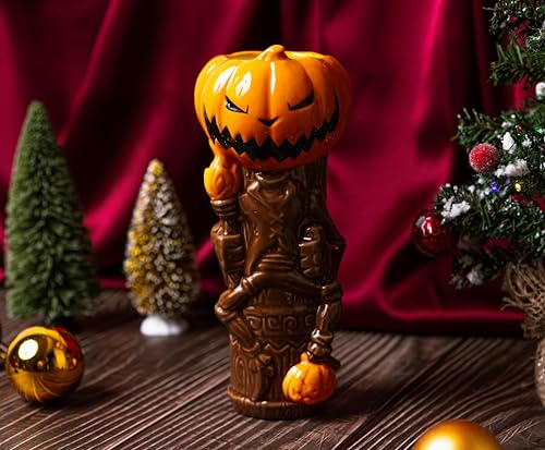 Geeki Tikis Disney The Nightmare Before Christmas Pumpkin King Ceramic Mug | Party Cocktail Tumbler For Liquor and Beverages | Holds 16 Ounces