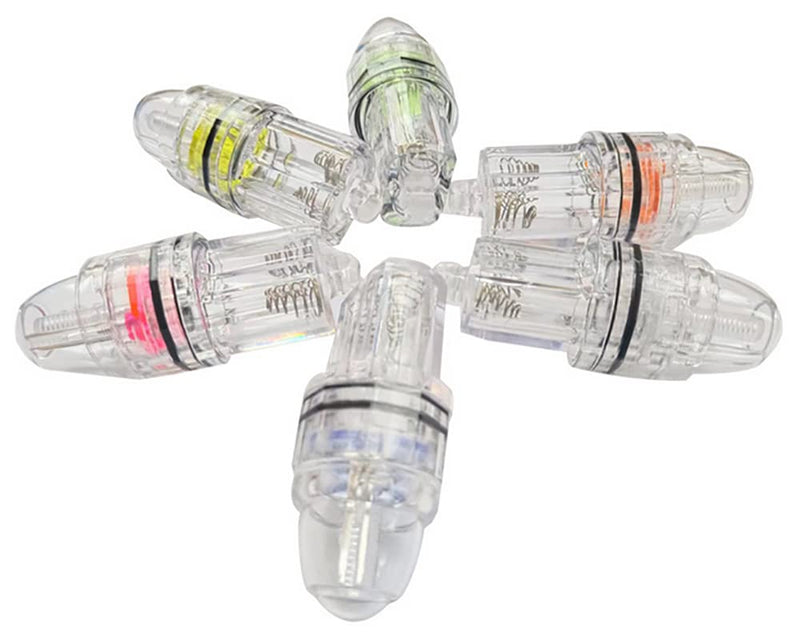 Fishing Lure Light Deep Drop Light 4.3" LED Fishing Light Underwater Flashing Strobe Lamp 2,100 ft Water-Triggered Design Fish Attracting Lamp for Swordfish Tilefish Halibut Tuna Grouper Green 6 Pack