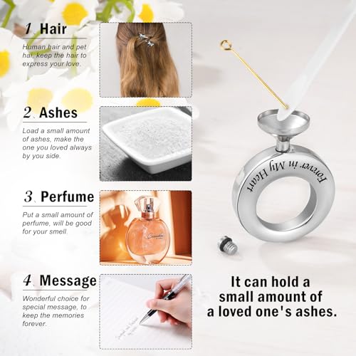 XIUDA Circle of Life Eternity Urn Necklace for Men Women Stainless Steel Cremation Jewelry for Ashes Memorial Pendant Ash Keepsake