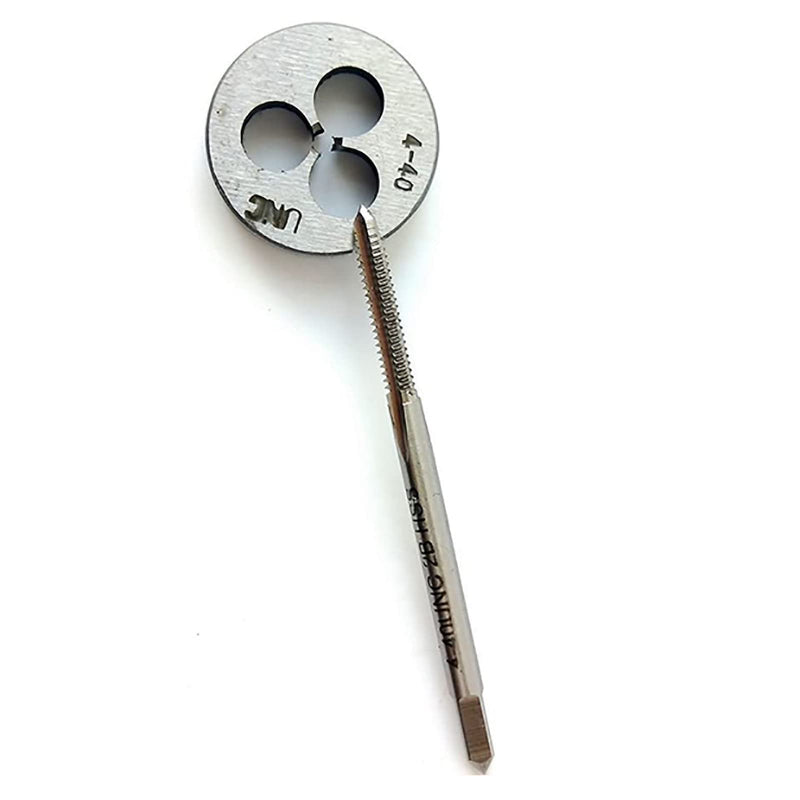 [Australia - AusPower] - 1PC 4-40 UNC Tap + 1PC 4-40 UNC Die, HSS Tap and Die Set Right Hand Tap 