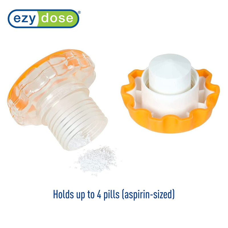 [Australia - AusPower] - EZY DOSE Crush Pills, Vitamins, Tablet Crusher and Grinder, Effortlessly Crushes Medications into Fine Powder, Features Storage Compartment, Easy-to-Use Design, Color May Vary, Large, BPA Free 