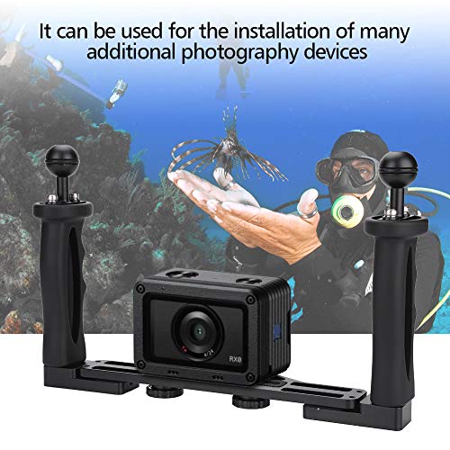 Aluminum Tray with Dual Handle Grips Photography Accessory for Underwater Camera Housing