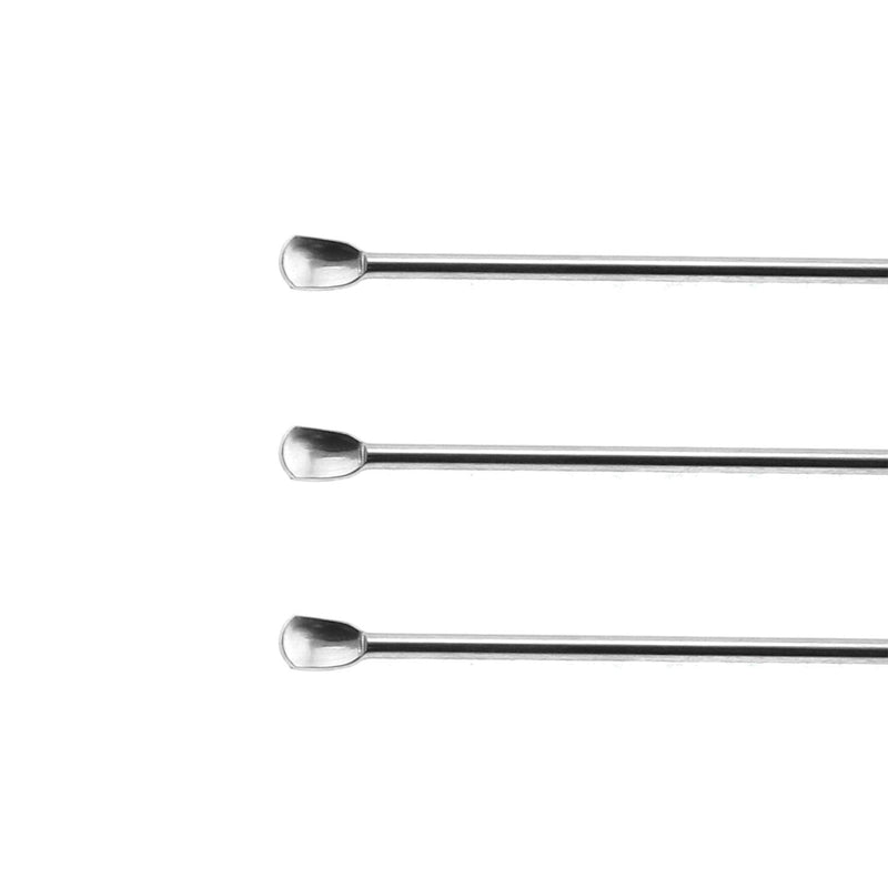 [Australia - AusPower] - Maxmoral 1 Set Stainless Steel Micro Lab Sampling Scoop Spatulas Combination Reagent Spoon Laboratory Supplies (Pack of 4) 