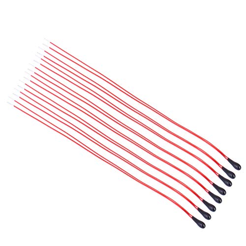 MF52B Thermistor Resistors Set, 10 Pieces, 10K Temperature Sensor with 60 mm Lacquer Wire, High Sensitivity, 1K/5K/10K Resistance Values