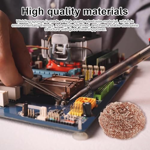 4 Pieces Soldering Tip Cleaner, Soldering Tip Cleaning Wire with Base | Metal waterless soldering iron cleaner, brass tip cleaner for cleaning solder residue on soldering tips