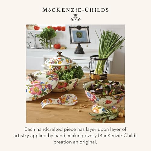MACKENZIE-CHILDS Enamel Spoon Rest, White Flower Market