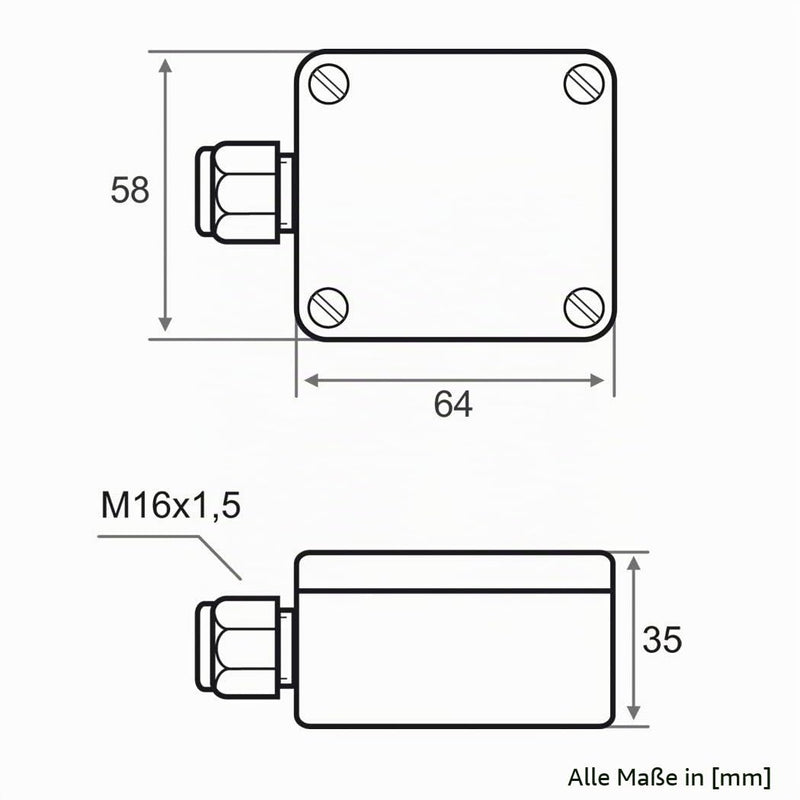iOVEO 001AF02200 Outdoor Sensor / Outdoor Temperature Sensor, 2-Wire Connection, Heating Sensor PT1000 Single