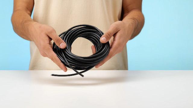 Kopp 152210845 Hose Line 2-Core, H03 VV-F 2G0.75 mm² (10 m) for Flexible Installation, 300/500 V, Power Cable for Drying Room, Light Duty, Black Single