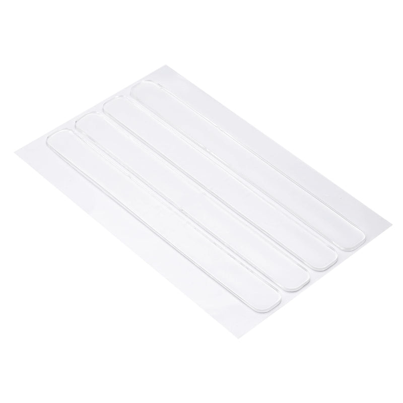 uxcell 4Pcs Cabinet Door Bumper, Quiet Clear Door Slam Stopper - Rubber Soft Close Bumpers Self Adhesive Rubber Bumpers - 5.91 x 0.59 x 0.08 Inch for Shower, Drawers, Toilet Lids 4