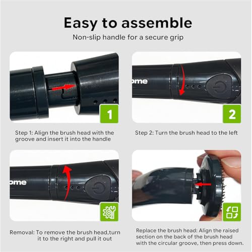 Electric Spin Scrubber IPX 7 Waterproof Bathroom Crevice Cleaning Brush