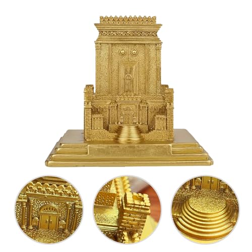 Jerusalem Model for Home Decor Holy Temple Sculpture Miniature Model Resin Gold