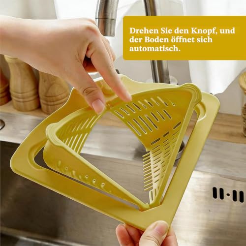 Pack of 2 Strainer for Sinks Magnetic Triangular Drain Basket Drain Strainer Kitchen Sink Strainer Magnetic Sink Baskets for Hanging Storage Rack Removable Sink Strainer for Professional Kitchens