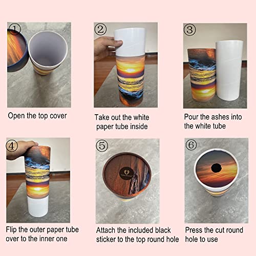 Ocean Sunset Scattering Urn – Biodegradable Scatter Tube for Ashes - Cremation Urn for Adult Ashes (Large) Large (1 Count)