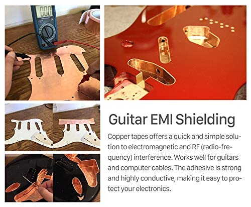 [Australia - AusPower] - APT, Copper Foil Tape with Conductive Acrylic Adhesive, 2.6 Mil Total Thickness, for Guitar and EMI Shielding, Arts and Crafts, Electrical Repairs, Mulit-Size (1'' x 26Ft(8M)) 1'' x 26Ft(8M) 