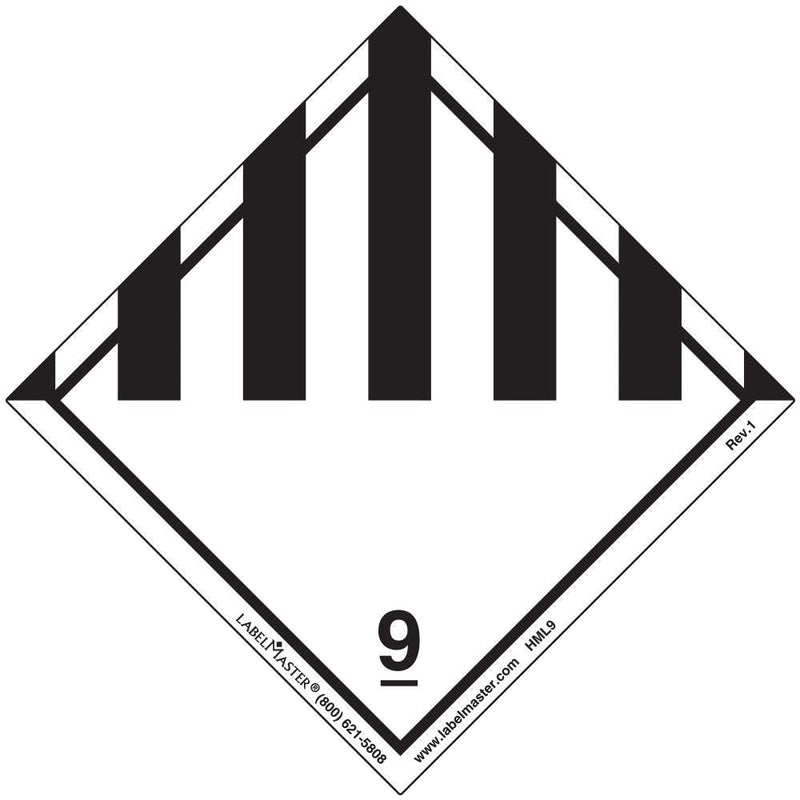 [Australia - AusPower] - Labelmaster HML9S Miscellaneous Dangerous Goods Label, Paper, Hazmat, 4" x 4" (Pack of 50) Single Pack 