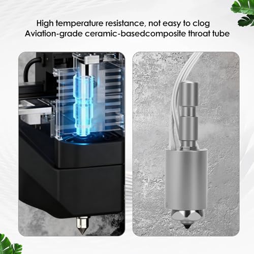 Ceramic Hotend Kit Replacement for Anycubic Kobra 3 Max, 3D Printer with 0.4mm Nozzle, 600 Mm/s Printing Speed, Supports PLA, PETG, TPU, ABS Filaments, High Strength Steel Heat Proof